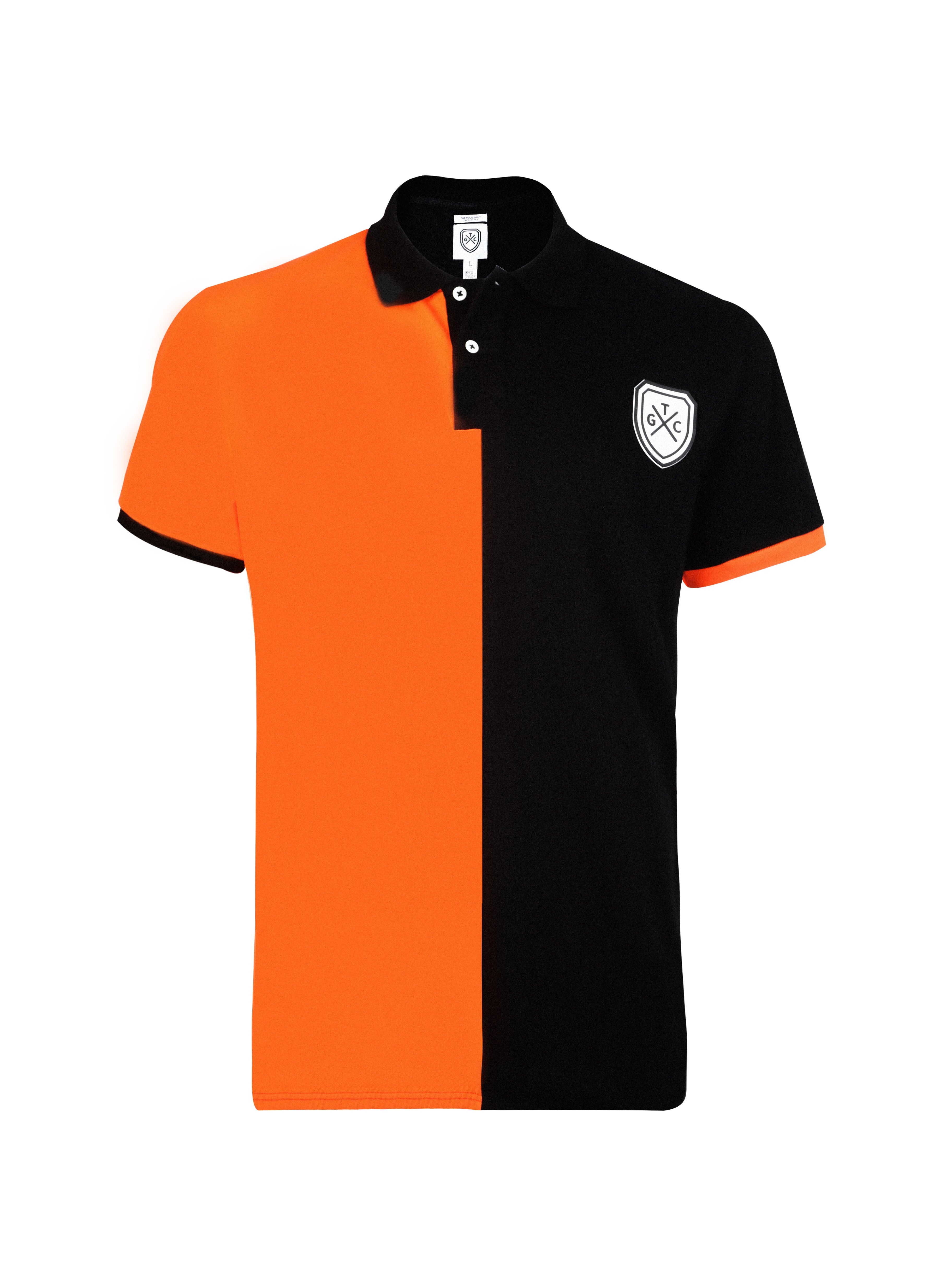 Black & Orange Shield Polo