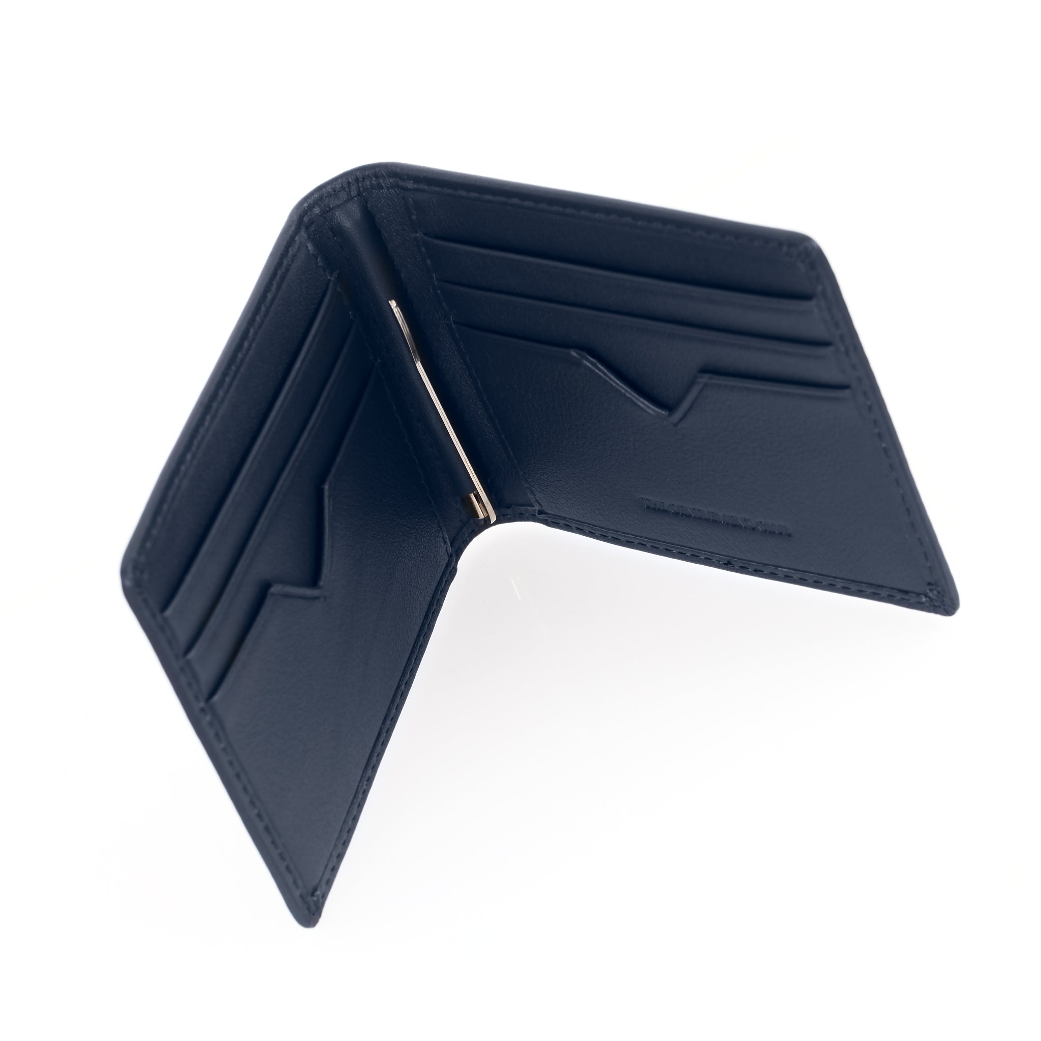 Full-Grain Leather Money Clip Wallet