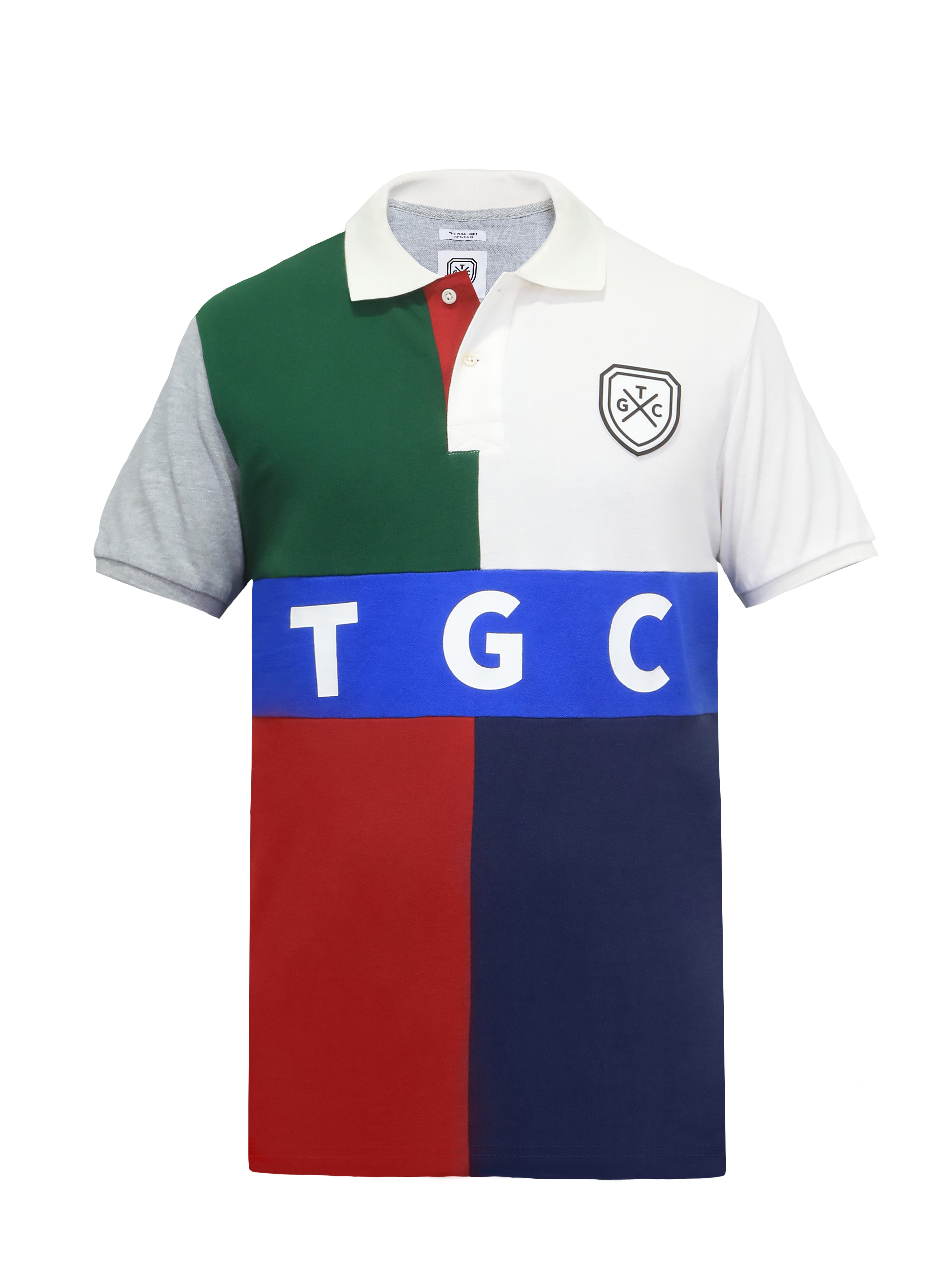 White Rugby Print Polo